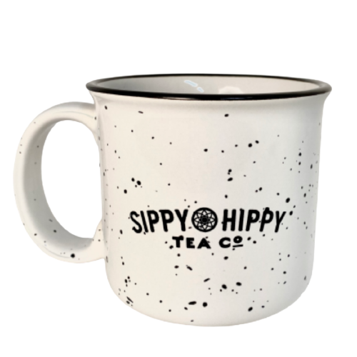 Sippy Hippy Mug, Ceramic Mug, 13 oz Mug, Granite Finish