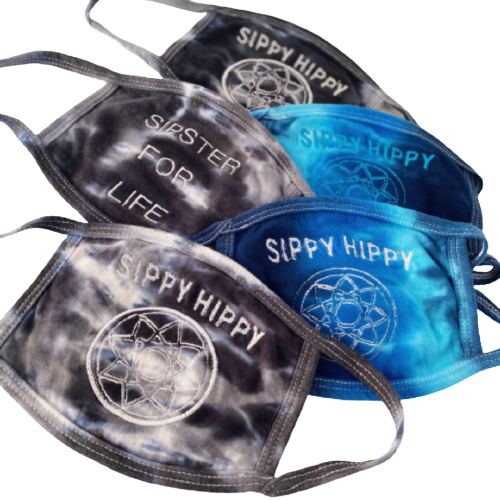 Sippy Hippy Face Mask, Tie Dye Masks, Cotton Mask, safety, covid