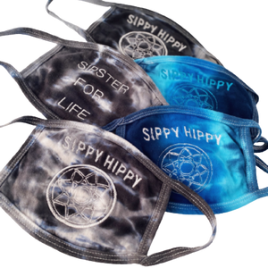 Sippy Hippy Face Mask, Tie Dye Masks, Cotton Mask, safety, covid